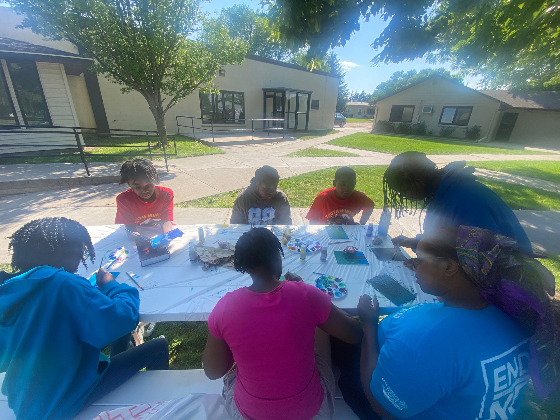 Blessed 2025 youths painting outdoors