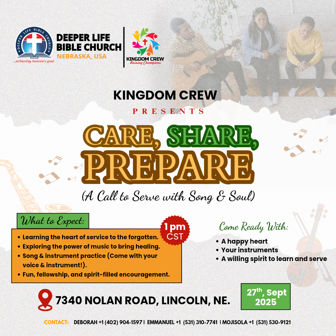 Care Share Prepare September 2025 flyer