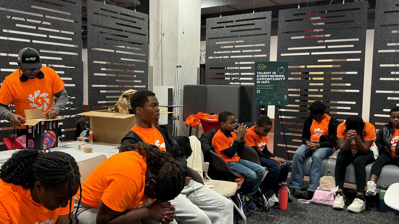 Kingdom Crew participants in a group reflective moment